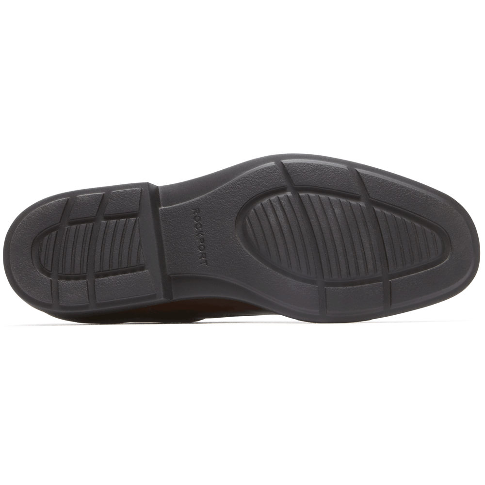 Oksfordki Rockport Męskie Brązowe - Charles Road Cap Toe - HP9248730